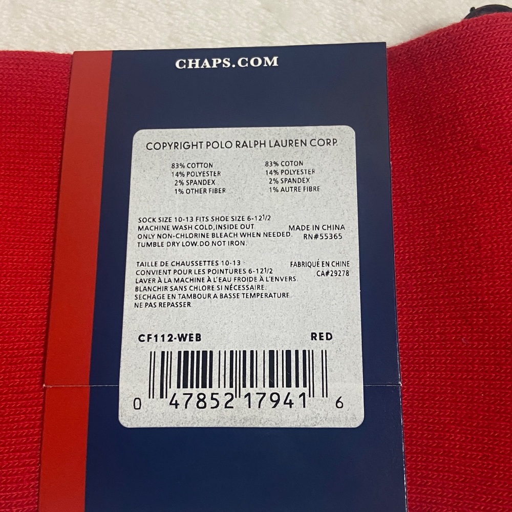 Chaps premium dress crew socks 1 pair - Picture 4 of 4